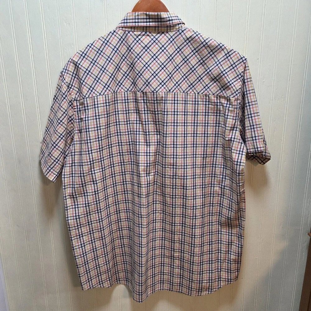Akademiks Shirt Mens XL Multicolor‎ Plaid Short Sleeve Button Up Cotton Casual
